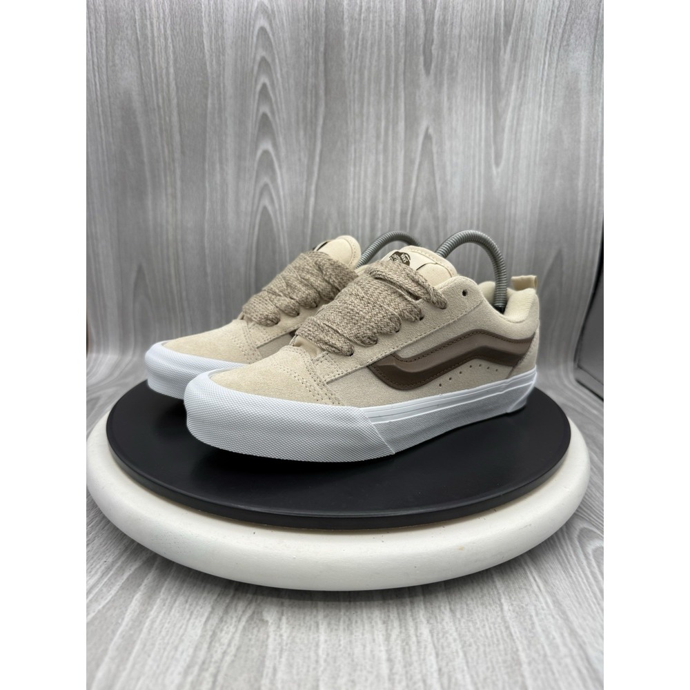Vans Knu Skool Womens Size 7 Brown Beige Tan Skate Casual Shoes Sneakers NEW